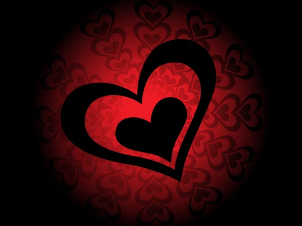 Ρομαντικές καρδιές, banner — Διανυσματικό Αρχείο