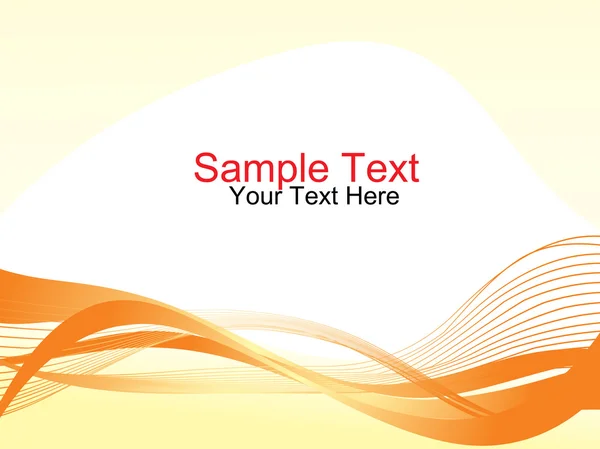 Sample text and scroling wave — Stock Vector