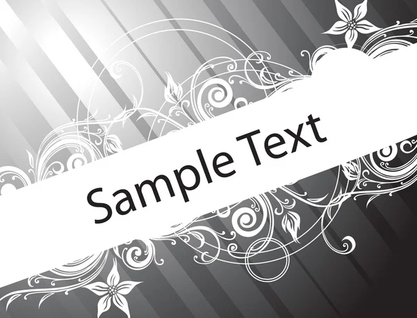 Exemple de texte avec floral — Image vectorielle