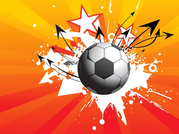 Illustration of grungy soccer — Stock Vector