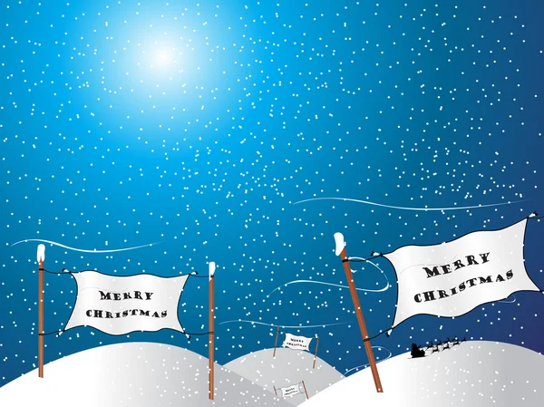 关于圣诞节的降雪 — 图库矢量图片