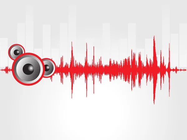 Alto-falante e gráfico vermelho —  Vetores de Stock
