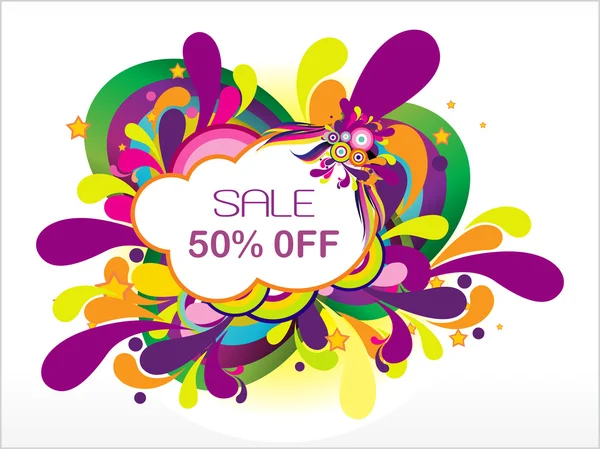 Sale 50% off and many swirl — Stock Vector
