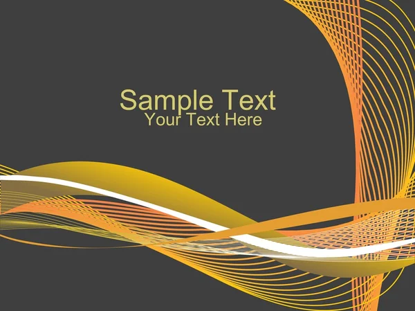 Sample text and scroling wave — Stock Vector