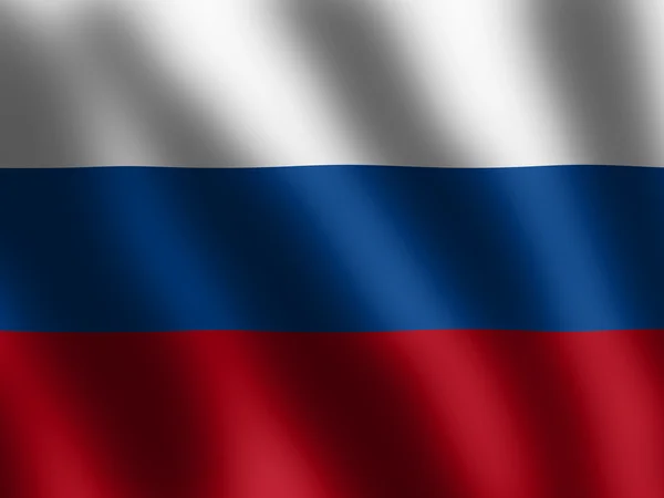 俄罗斯国旗在风中挥舞着 — 图库照片