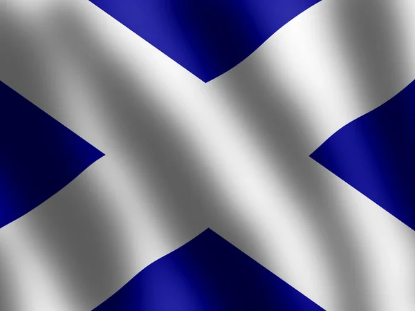 Σημαία Σκωτίας κυματίζει στον άνεμο — Φωτογραφία Αρχείου