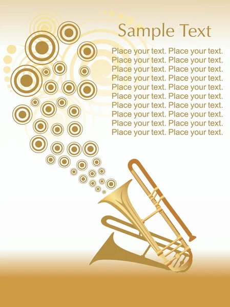 Saxofon isolerad på fin bakgrund — Stock vektor