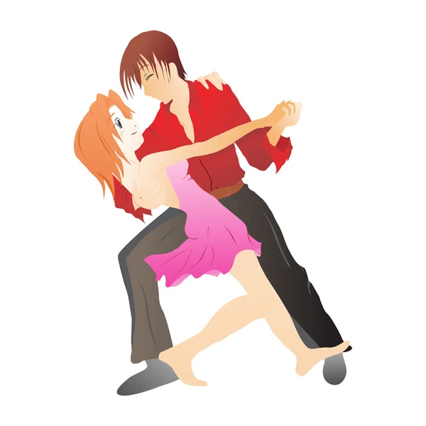 Διάνυσμα απομονωθεί χορευτικό ζευγάρι — Διανυσματικό Αρχείο