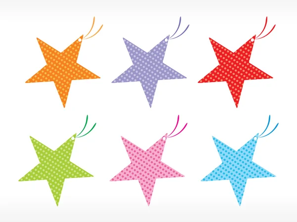Set of star vector tags — Stock Vector