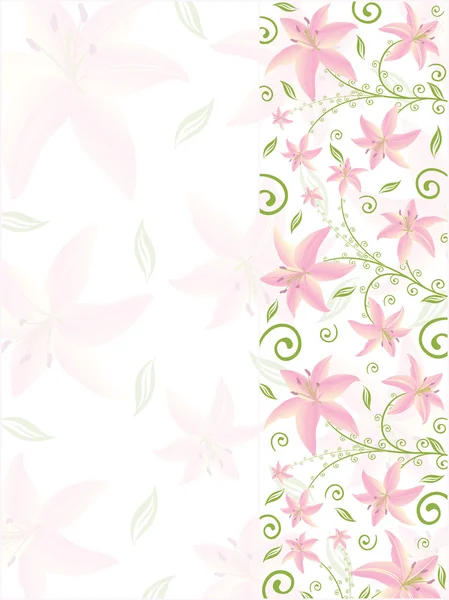 Tarjeta de patrón floral abstracta — Vector de stock