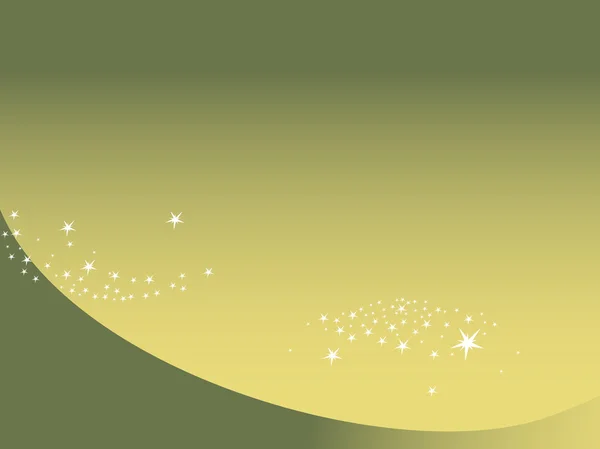 Сияющие звезды на зеленом фоне — стоковый вектор