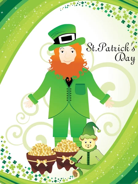 St Patricks dag illustration — Stock vektor