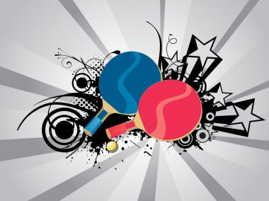 Table tennis and ping pong clipart