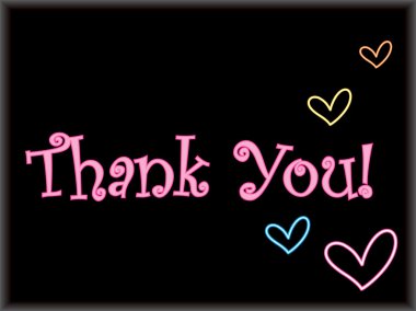 Thank you background with heart clipart