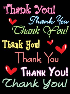 Vector thank you notecard clipart