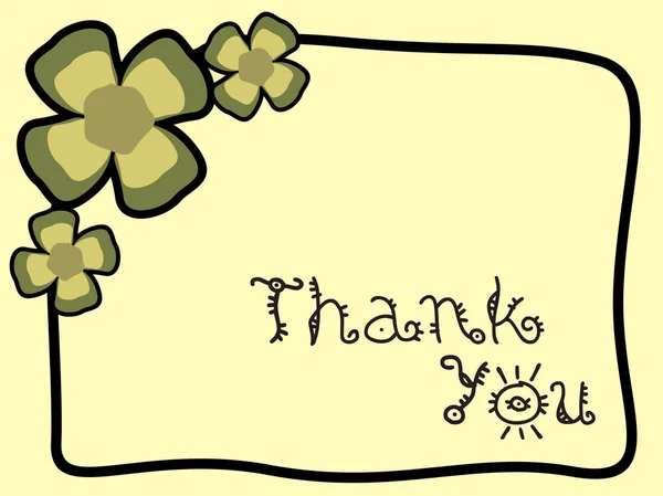 谢谢你与花卉背景 — 图库矢量图片