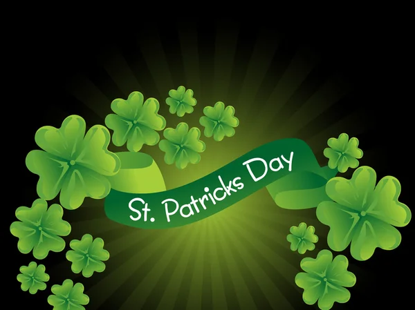 St. Patrick's day ray background — Image vectorielle