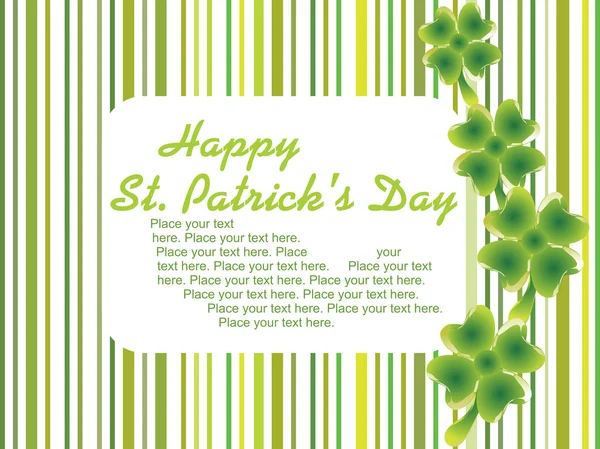 St. patric card with place for text — Stock Vector