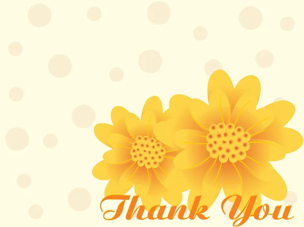 Floral background with thankyou — Stock Vector