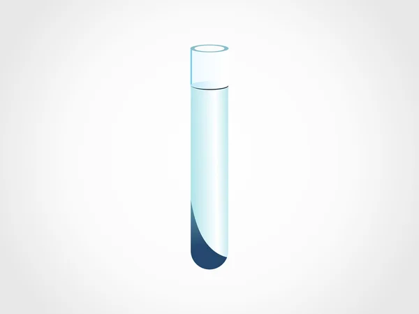 Test tube with blue chemical — Stock Vector