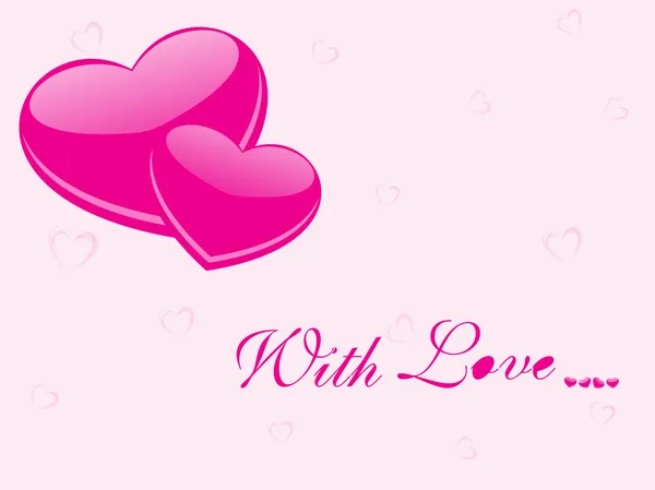 Söta kärlek illustration isolerade på rosa — Stock vektor