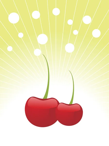 Ilustración de cereza dulce — Vector de stock