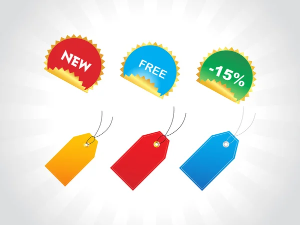 Tags for discount prices — Stock Vector