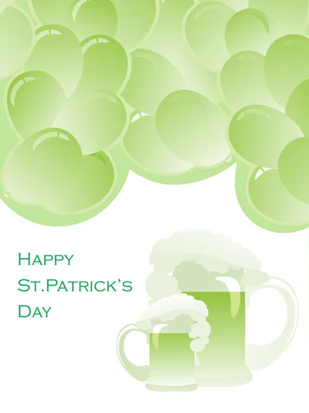 Vector gretting card for patrick day — Stock Vector