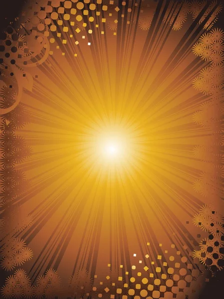 Rayons solaires provenant du trou — Image vectorielle