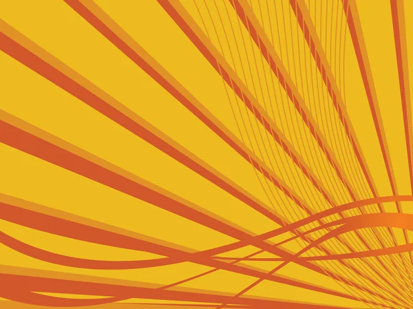 Esplosione di sole con onda isolata sul giallo — Vettoriale Stock