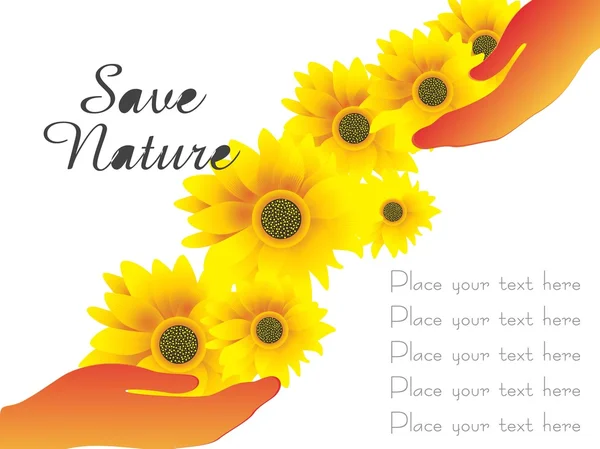 SAVE NATURE BACKGROUND — Stock Vector
