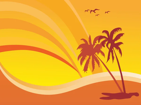 Diseño de verano con palmera — Archivo Imágenes Vectoriales