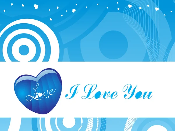 Élégant vecteur amour bleu fond d'écran — Image vectorielle