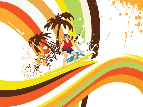 Illustration tropicale grunge — Image vectorielle