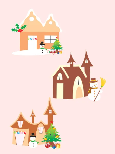 Векторна різдвяна церква ікона — стоковий вектор