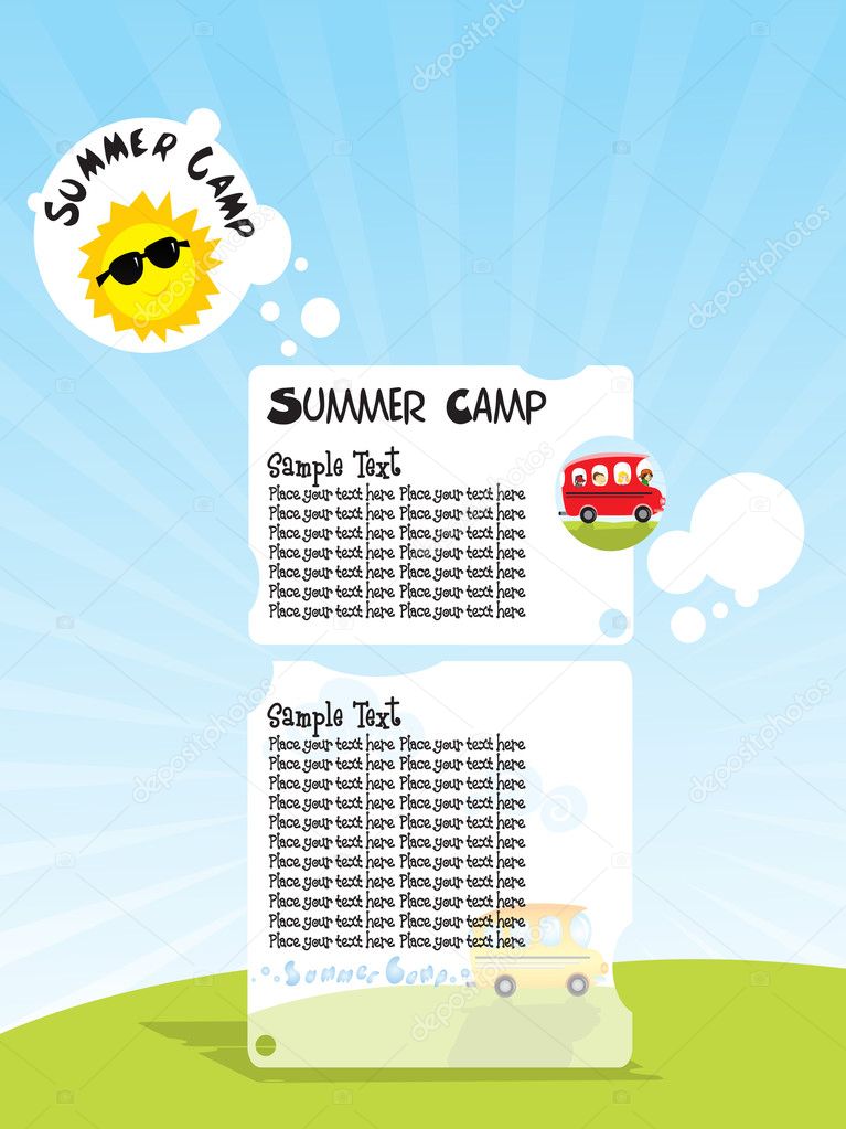 Illustration of summer camp