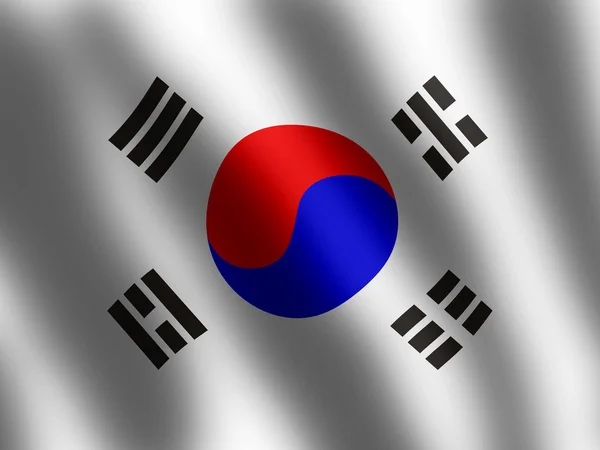 Lijst van vlaggen van Zuid-korea — Stockfoto