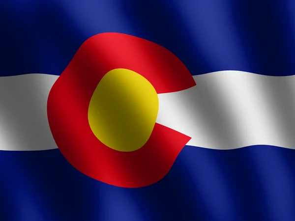 Waving Flag of Colorado — Stock Photo, Image