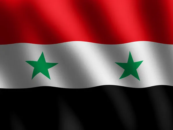 Zwaaiende vlag van Syrië — Stockfoto