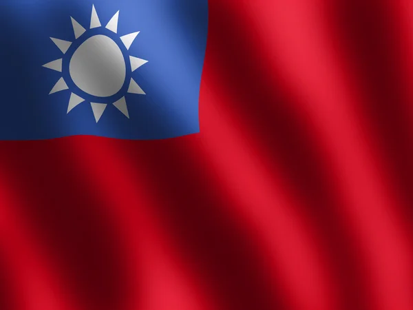 Waving Taiwan Flag — Stock Photo, Image