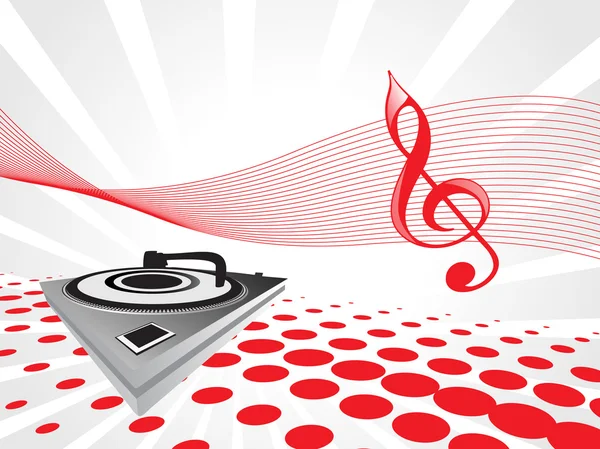 赤の音楽的な波を持つ tourn テーブル — ストックベクタ