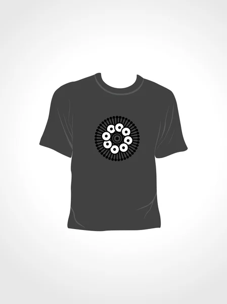 Fond avec des t-shirts isolés — Image vectorielle