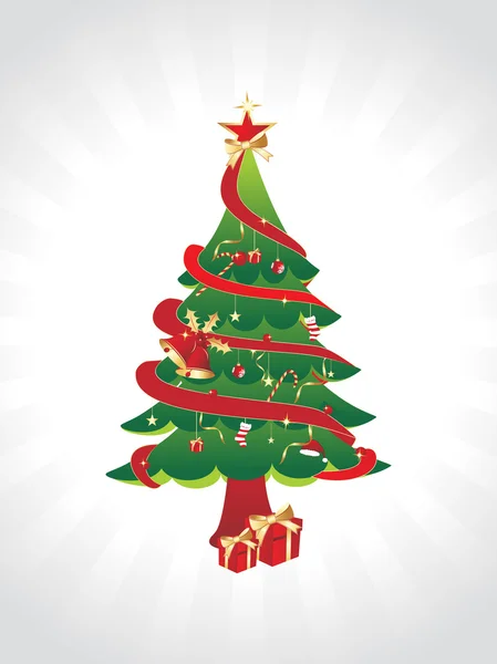 Χριστουγεννιάτικο δέντρο ταπετσαρία — Διανυσματικό Αρχείο
