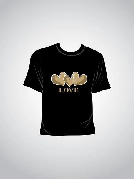 Изолированная футболка с концепцией любви — стоковый вектор