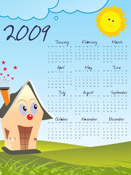 Διάνυσμα, ημερολόγιο για το 2009 — Διανυσματικό Αρχείο
