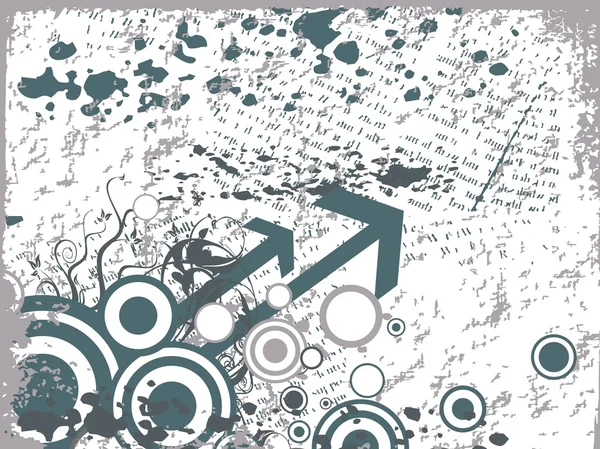 Grungy fond en pointe de flèche — Image vectorielle