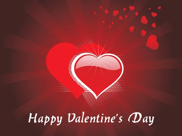 Valentine Hintergrund mit Herz — Stockvektor