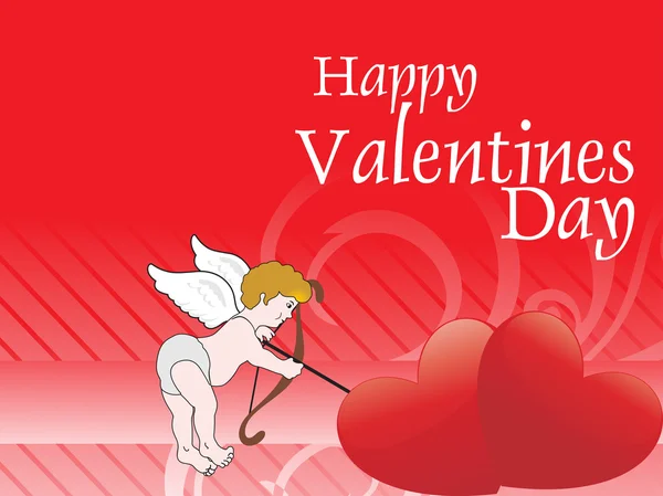 Illustration Saint-Valentin avec Cupidon — Image vectorielle