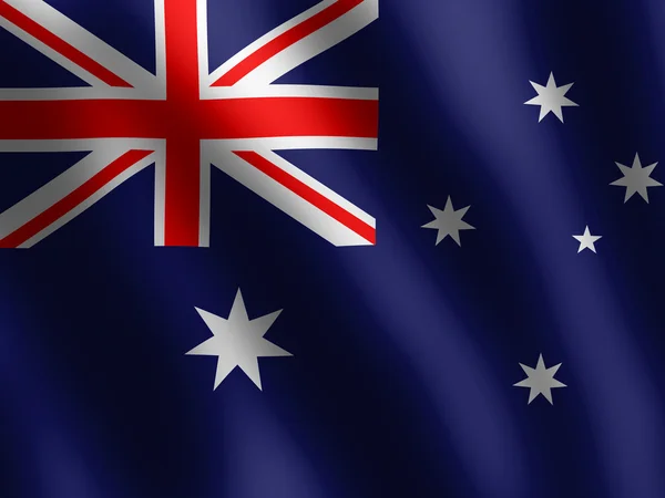 Vinkade australiska flaggor — Stockfoto