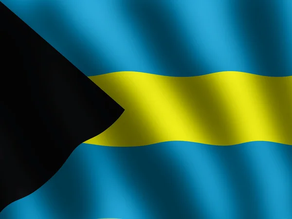 Machnął Bahamski flag — Zdjęcie stockowe